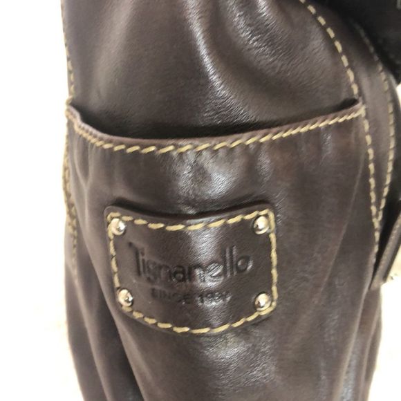 TIGNANELLO leather shoulder purse chocolate brown - Picture 5 of 13